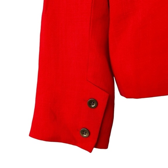 NEW Chaser Brand Women's Santanaa Linen-blend Blazer in Flame Red Size Small - Picture 9 of 13